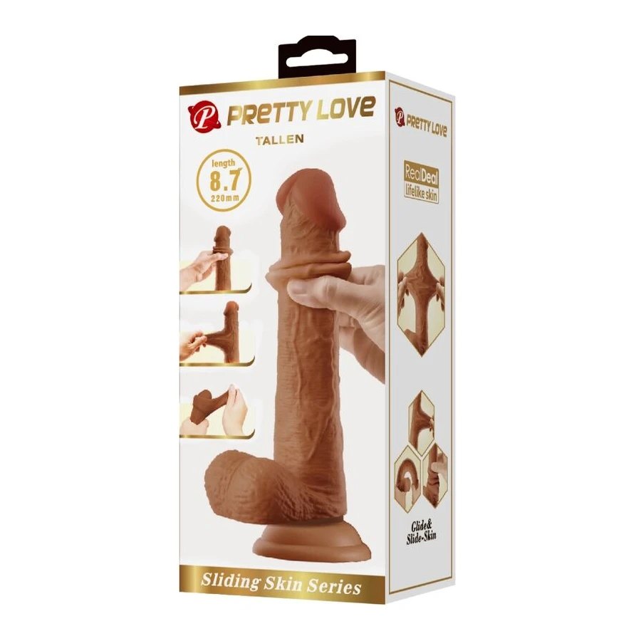PRETTY LOVE - DILDO REALISTA ALTO 22 CM MARROM